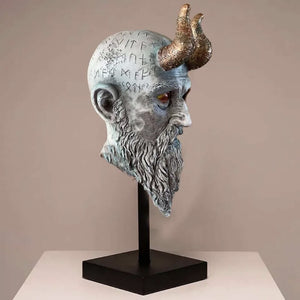 New Mimir head resin ornaments bedroom Nordic god of wisdom Home décor stand acacuss