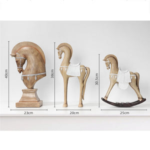 New Nordic Ancient Horse Statue Resin Sculpture Figurine Office Home Decoration Ornaments Desktop Handmade Craft Modern Art acacuss