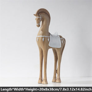 New Nordic Ancient Horse Statue Resin Sculpture Figurine Office Home Decoration Ornaments Desktop Handmade Craft Modern Art acacuss