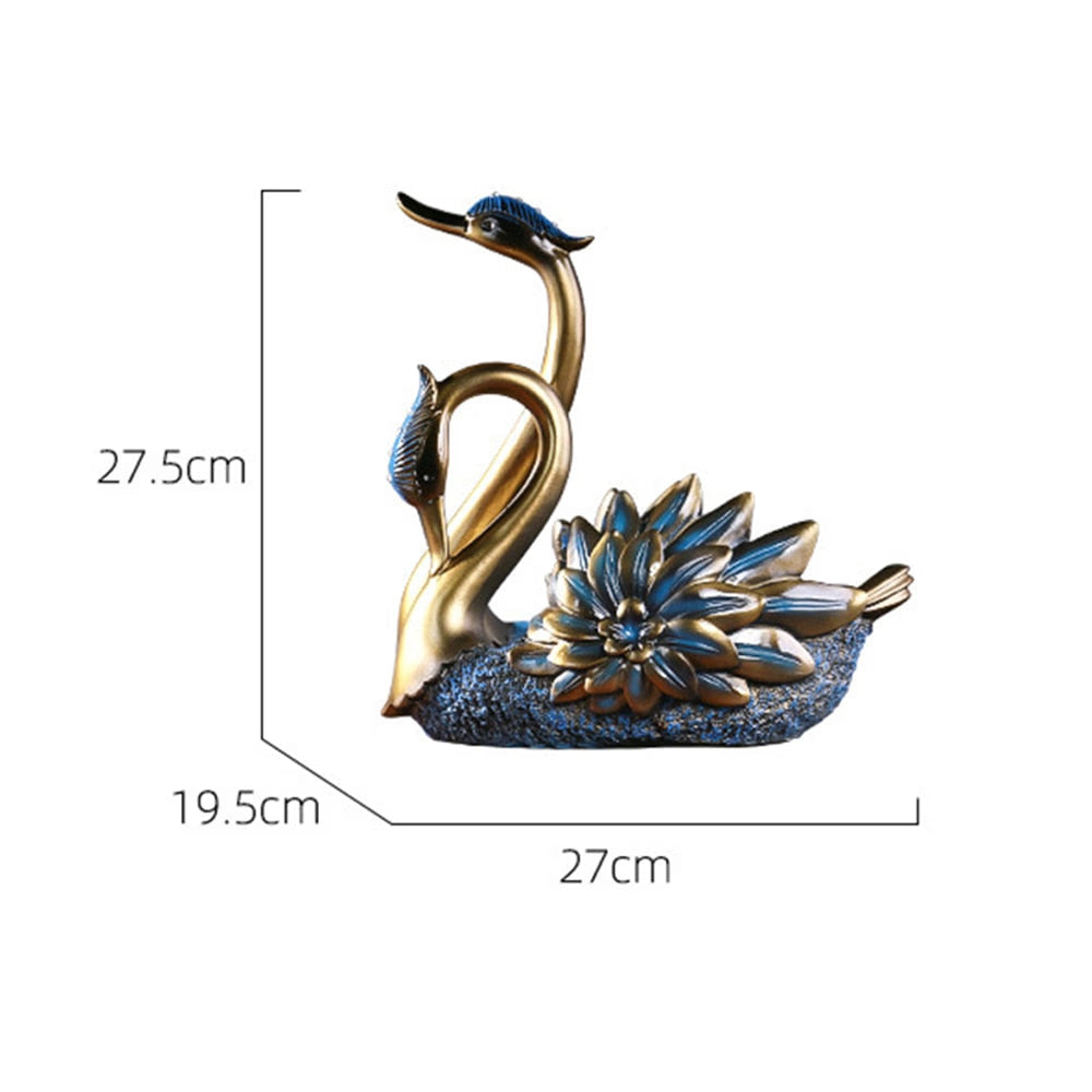 New Nordic Swan Wine Holder Resin Sculpture Figurine Office Home Decoration Ornaments Desktop Decor Handmade Craft Modern Art acacuss