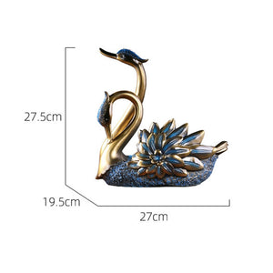 New Nordic Swan Wine Holder Resin Sculpture Figurine Office Home Decoration Ornaments Desktop Decor Handmade Craft Modern Art acacuss