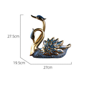 New Nordic Swan Wine Holder Resin Sculpture Figurine Office Home Decoration Ornaments Desktop Decor Handmade Craft Modern Art acacuss