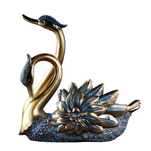 New Nordic Swan Wine Holder Resin Sculpture Figurine Office Home Decoration Ornaments Desktop Decor Handmade Craft Modern Art acacuss