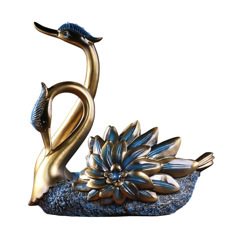 New Nordic Swan Wine Holder Resin Sculpture Figurine Office Home Decoration Ornaments Desktop Decor Handmade Craft Modern Art acacuss