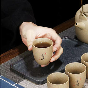New Rough Pottery Tea Set Large Capacity Lifting Beam Pot Ceramic Cup Glass Teapot Teapot Shu Puer Kettles Mugs Coffee Cups Mug acacuss