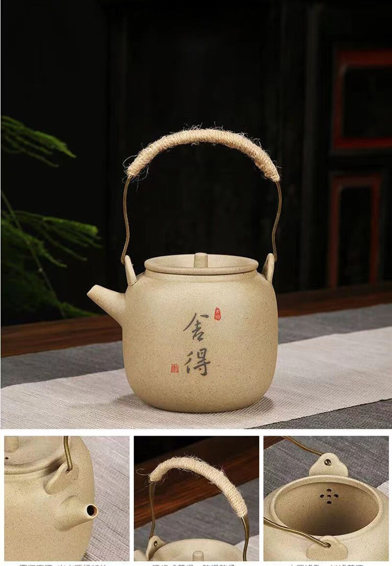 New Rough Pottery Tea Set Large Capacity Lifting Beam Pot Ceramic Cup Glass Teapot Teapot Shu Puer Kettles Mugs Coffee Cups Mug acacuss