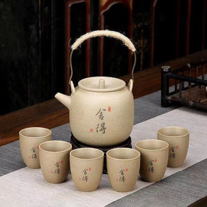 New Rough Pottery Tea Set Large Capacity Lifting Beam Pot Ceramic Cup Glass Teapot Teapot Shu Puer Kettles Mugs Coffee Cups Mug acacuss