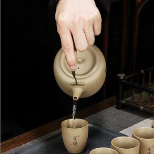 New Rough Pottery Tea Set Large Capacity Lifting Beam Pot Ceramic Cup Glass Teapot Teapot Shu Puer Kettles Mugs Coffee Cups Mug acacuss