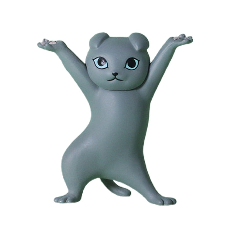 New Upgrade Cat Pen Holder Cat Figure Toy Hold Everything Cat Earphone Bracket Home Decor Birthday Christmas Gift Doll Toy acacuss