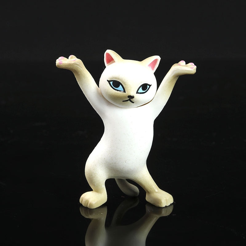 New Upgrade Cat Pen Holder Cat Figure Toy Hold Everything Cat Earphone Bracket Home Decor Birthday Christmas Gift Doll Toy acacuss