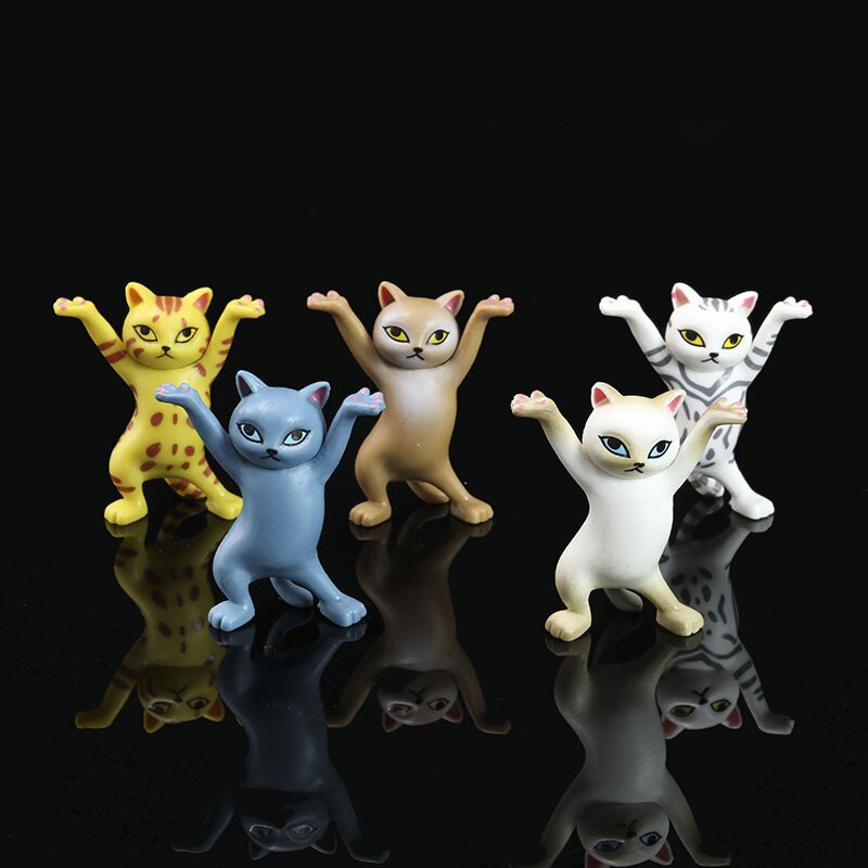 New Upgrade Cat Pen Holder Cat Figure Toy Hold Everything Cat Earphone Bracket Home Decor Birthday Christmas Gift Doll Toy acacuss