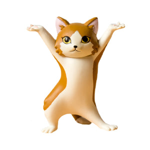 New Upgrade Cat Pen Holder Cat Figure Toy Hold Everything Cat Earphone Bracket Home Decor Birthday Christmas Gift Doll Toy acacuss