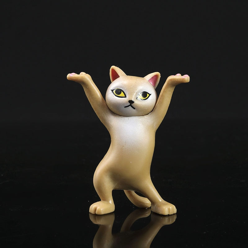 New Upgrade Cat Pen Holder Cat Figure Toy Hold Everything Cat Earphone Bracket Home Decor Birthday Christmas Gift Doll Toy acacuss