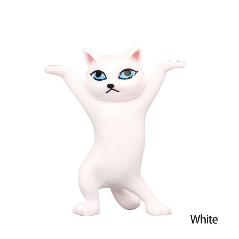 New Upgrade Cat Pen Holder Cat Figure Toy Hold Everything Cat Earphone Bracket Home Decor Birthday Christmas Gift Doll Toy acacuss
