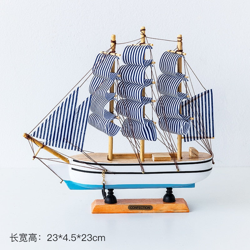 New Wooden Sailboat Model Office Living Room Decoration Crafts Nautical Decoration Creative Model Home Decoration Birthday Gift acacuss