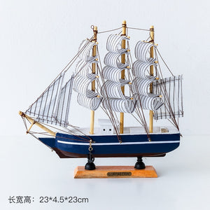 New Wooden Sailboat Model Office Living Room Decoration Crafts Nautical Decoration Creative Model Home Decoration Birthday Gift acacuss