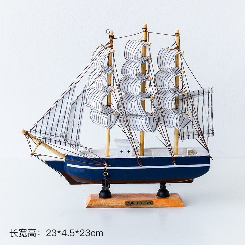 New Wooden Sailboat Model Office Living Room Decoration Crafts Nautical Decoration Creative Model Home Decoration Birthday Gift acacuss