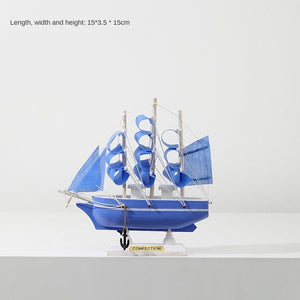 New Wooden Sailboat Model Office Living Room Decoration Crafts Nautical Decoration Creative Model Home Decoration Birthday Gift acacuss