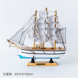 New Wooden Sailboat Model Office Living Room Decoration Crafts Nautical Decoration Creative Model Home Decoration Birthday Gift acacuss