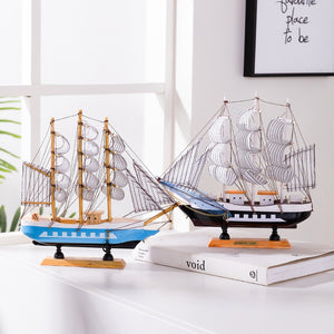 New Wooden Sailboat Model Office Living Room Decoration Crafts Nautical Decoration Creative Model Home Decoration Birthday Gift acacuss