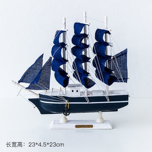 New Wooden Sailboat Model Office Living Room Decoration Crafts Nautical Decoration Creative Model Home Decoration Birthday Gift acacuss