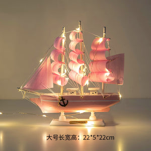 New Wooden Sailboat Model Office Living Room Decoration Crafts Nautical Decoration Creative Model Home Decoration Birthday Gift acacuss