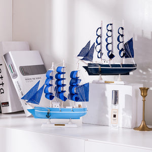 New Wooden Sailboat Model Office Living Room Decoration Crafts Nautical Decoration Creative Model Home Decoration Birthday Gift acacuss