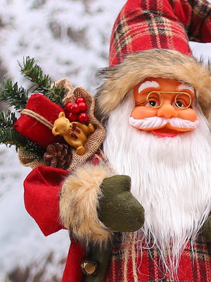 2024 New Year Big Santa Claus Doll Children Xmas Gift Christmas Hat Decorations for Home Wedding Party Supplies Ornaments acacuss