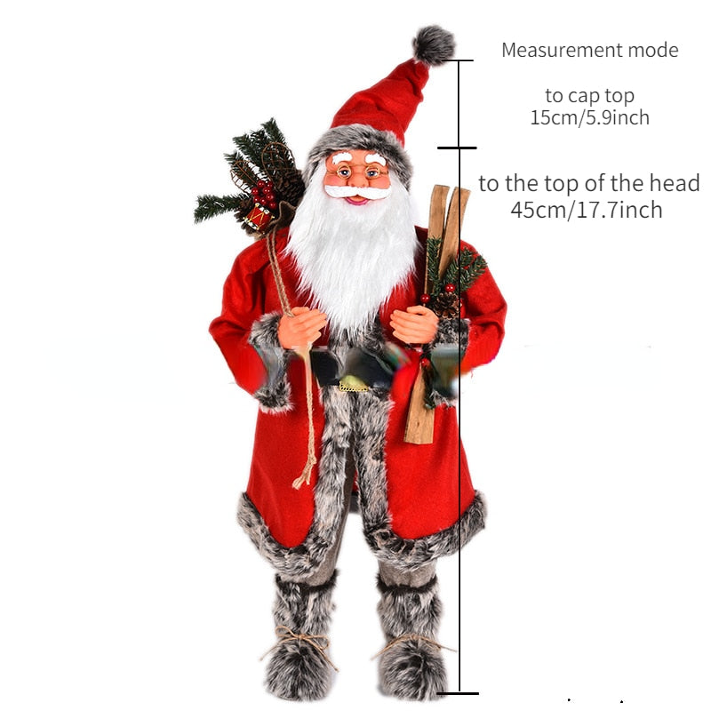 2024 New Year Big Santa Claus Doll Children Xmas Gift Christmas Hat Decorations for Home Wedding Party Supplies Ornaments acacuss