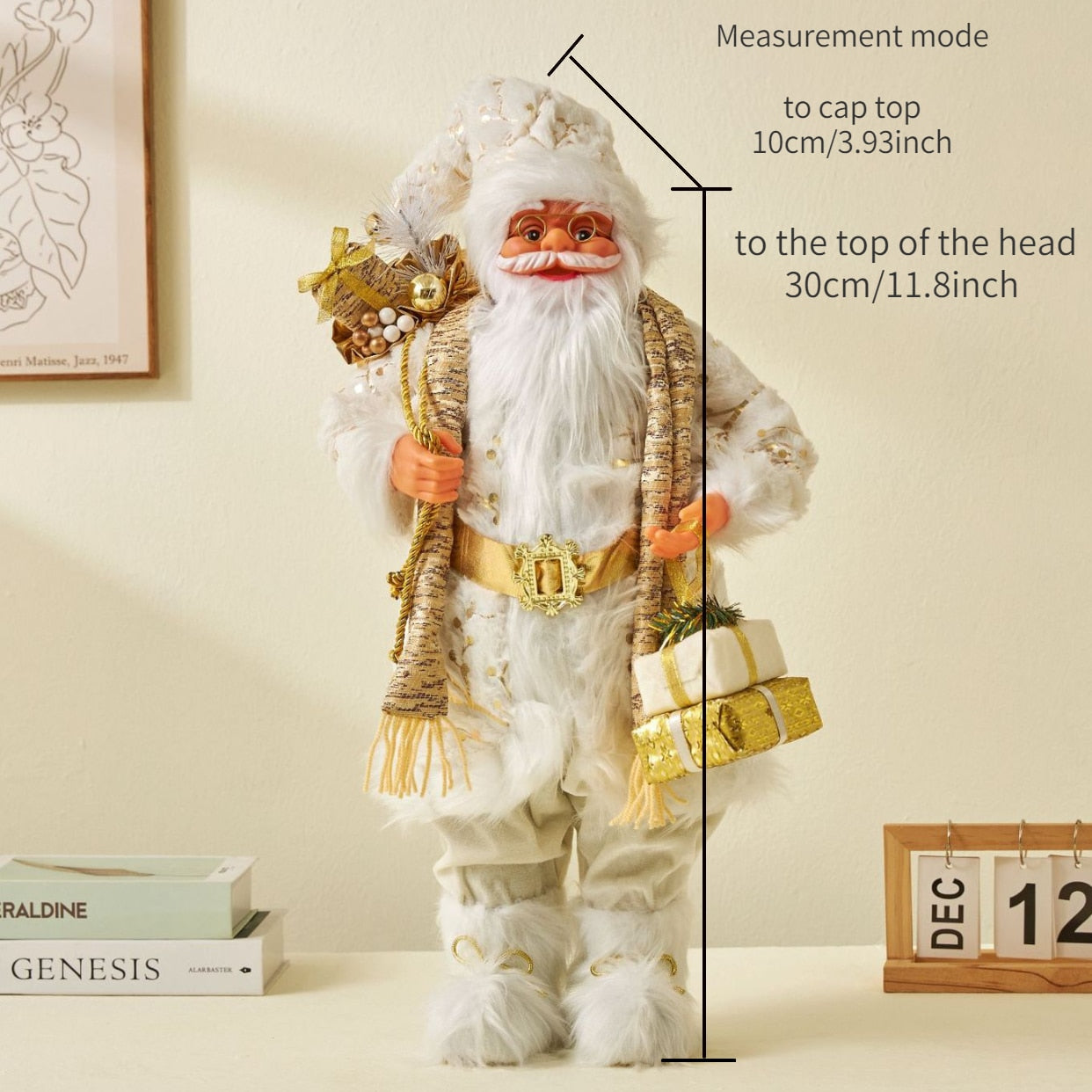 2024 New Year Big Santa Claus Doll Children Xmas Gift Christmas Hat Decorations for Home Wedding Party Supplies Ornaments acacuss