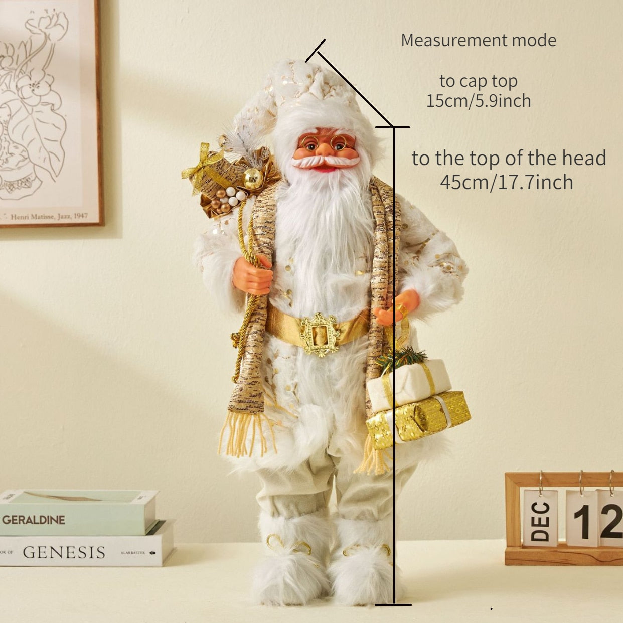 2024 New Year Big Santa Claus Doll Children Xmas Gift Christmas Hat Decorations for Home Wedding Party Supplies Ornaments acacuss