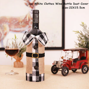 2024 New Year Christmas Wine Bottle Covers Bag Holiday Champagne Bottle Cover Merry Christmas Table Decorations for Home Xmas acacuss