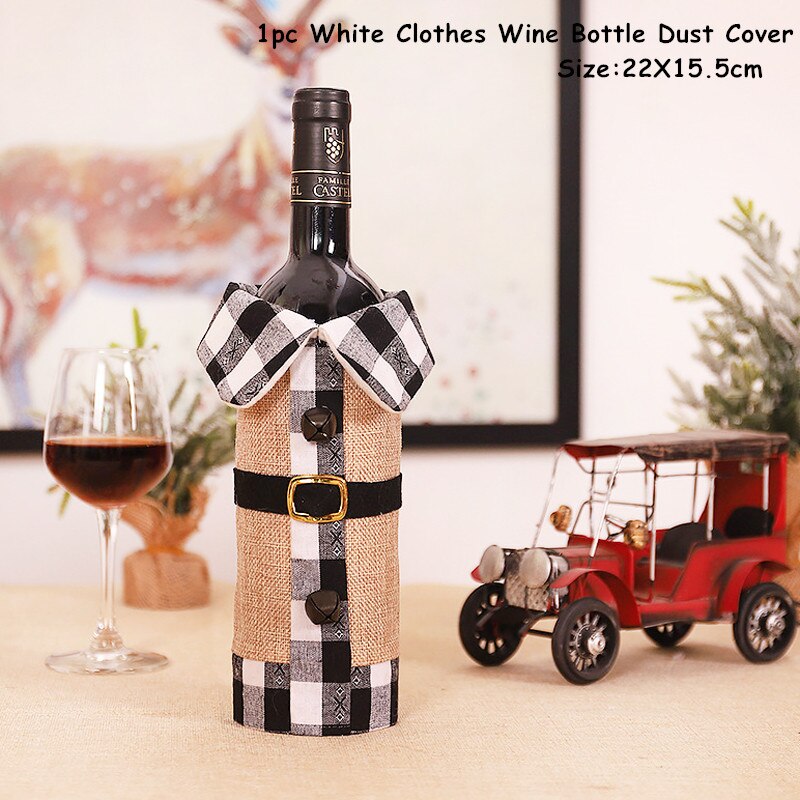 2024 New Year Christmas Wine Bottle Covers Bag Holiday Champagne Bottle Cover Merry Christmas Table Decorations for Home Xmas acacuss