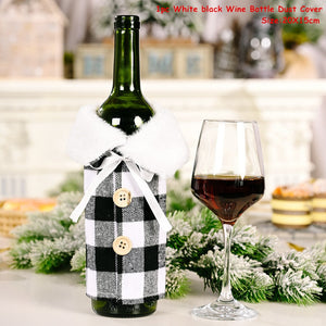 2024 New Year Christmas Wine Bottle Covers Bag Holiday Champagne Bottle Cover Merry Christmas Table Decorations for Home Xmas acacuss