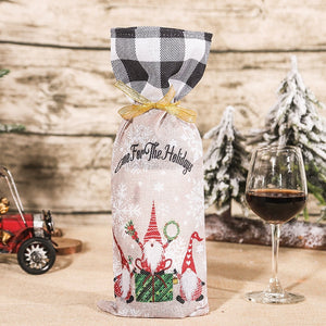 2024 New Year Christmas Wine Bottle Covers Bag Holiday Champagne Bottle Cover Merry Christmas Table Decorations for Home Xmas acacuss