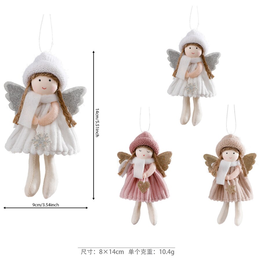 2024 New Year Gift Cute Christmas Angel Doll Xmas Tree Ornament Noel Deco Christmas Decoration for Home Natal Navidad 2023 Decor acacuss
