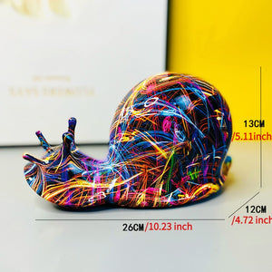 New creative colorful snail animal resin handicraft ornaments, home living room desktop animal decorations, snail statues acacuss