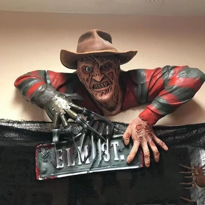 Nightmare Freddy Krueger Tomb Walker Wall Hanging Resin Crafts Halloween Horror Dolls Spooky Ambiance Party Holiday Decoration acacuss