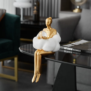 Nodic Home Decorative Figurines Abstract Sculptures and Figurines Living Room Decoration and Table Accessories acacuss
