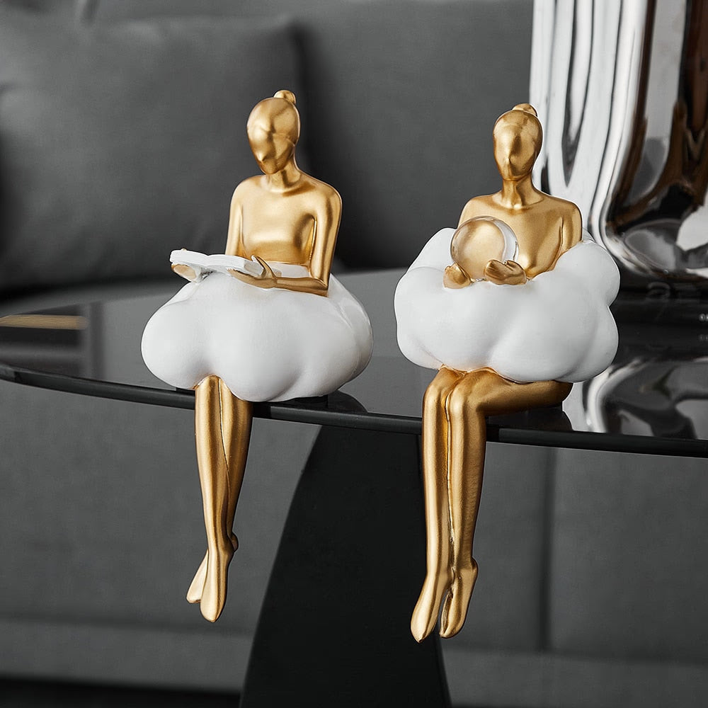 Nodic Home Decorative Figurines Abstract Sculptures and Figurines Living Room Decoration and Table Accessories acacuss