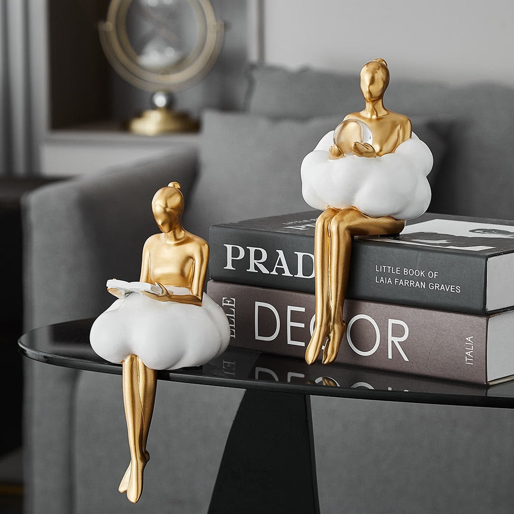 Nodic Home Decorative Figurines Abstract Sculptures and Figurines Living Room Decoration and Table Accessories acacuss