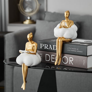 Nodic Home Decorative Figurines Abstract Sculptures and Figurines Living Room Decoration and Table Accessories acacuss