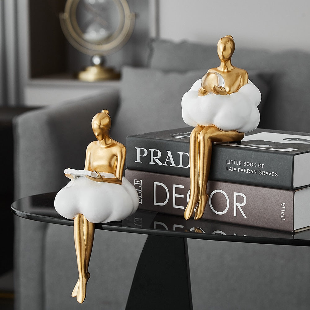 Nodic Home Decorative Figurines Abstract Sculptures and Figurines Living Room Decoration and Table Accessories acacuss