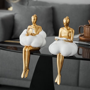 Nodic Home Decorative Figurines Abstract Sculptures and Figurines Living Room Decoration and Table Accessories acacuss