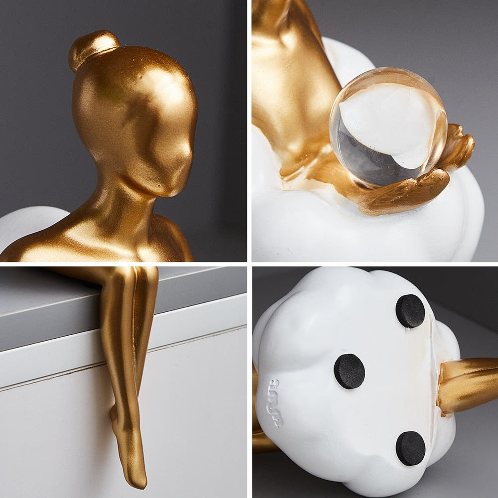Nodic Home Decorative Figurines Abstract Sculptures and Figurines Living Room Decoration and Table Accessories acacuss