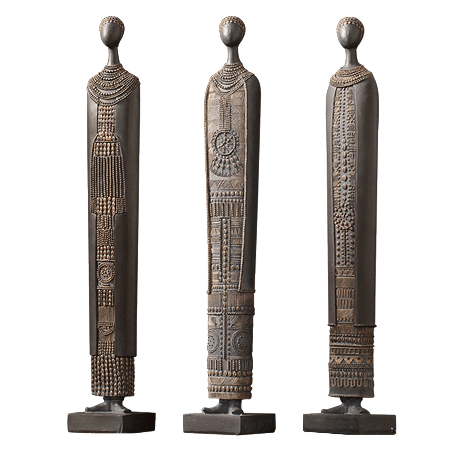 Nordic Abstract African Figures Resin Statue and Sculpture Creative Living Room TV Cabinet Art Decoration Home Decor acacuss