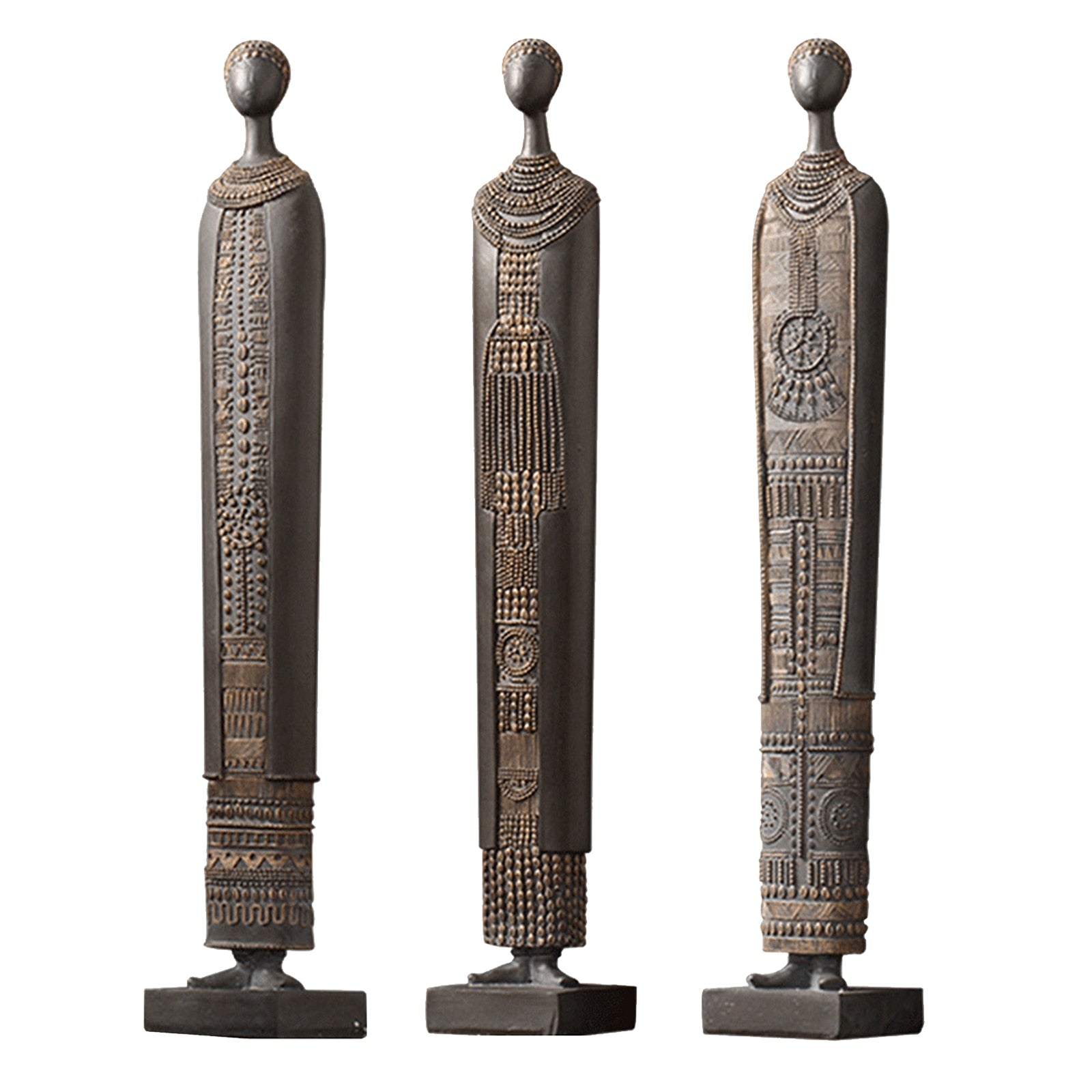 Nordic Abstract African Figures Resin Statue and Sculpture Creative Living Room TV Cabinet Art Decoration Home Decor acacuss