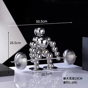 Nordic Abstract Home Decor Metal Ornaments Figurine Sports Style Statue Tabletop Decoration Figurine Nordic Style Decoration Creative Gift - ACACUSS