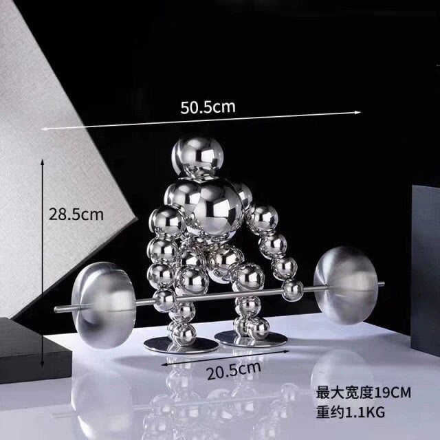 Nordic Abstract Home Decor Metal Ornaments Figurine Sports Style Statue Tabletop Decoration Figurine Nordic Style Decoration Creative Gift - ACACUSS