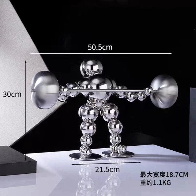 Nordic Abstract Home Decor Metal Ornaments Figurine Sports Style Statue Tabletop Decoration Figurine Nordic Style Decoration Creative Gift - ACACUSS